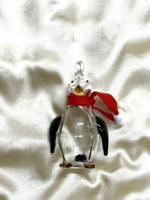 Christmas Novelty Ornament (M) ~ Penguin - Gift Box