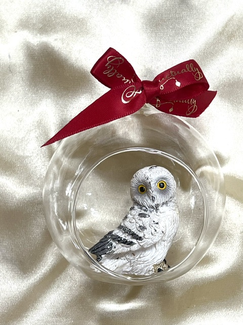 Christmas Novelty Ornament (M) ~ Owl in Bauble