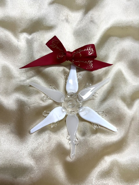 Christmas Star Ornament (M) ~ White