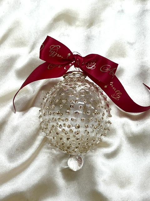 Christmas Ornament (L) ~ Clear / Gold