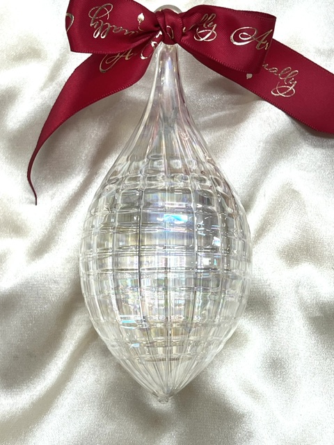 Christmas Ornament (L) ~ Clear / Gold