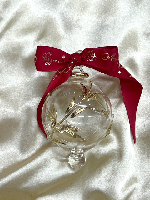 Christmas Ornament (L) ~ Clear / Gold