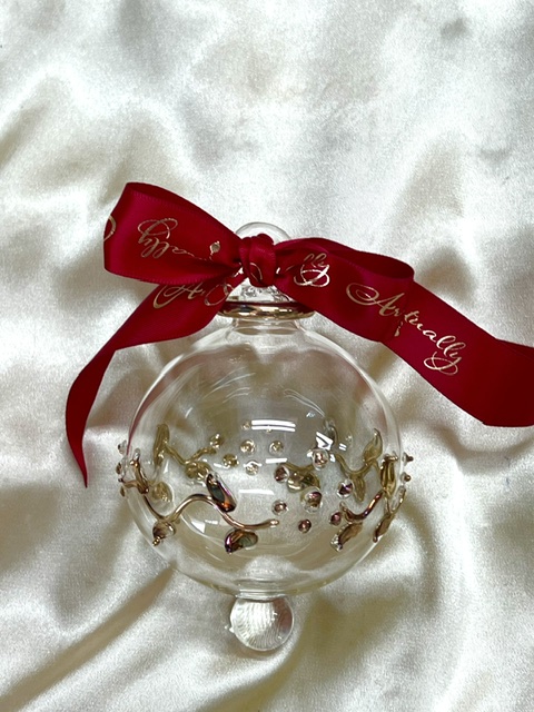 Christmas Ornament (L) ~ Clear / Gold