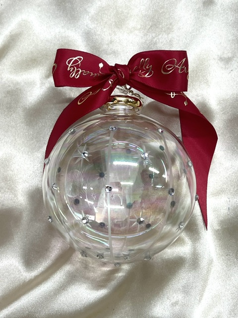 Christmas Ornament (L) ~ Clear / Gold