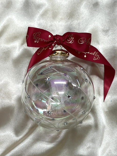Christmas Ornament (L) ~ Clear / Gold