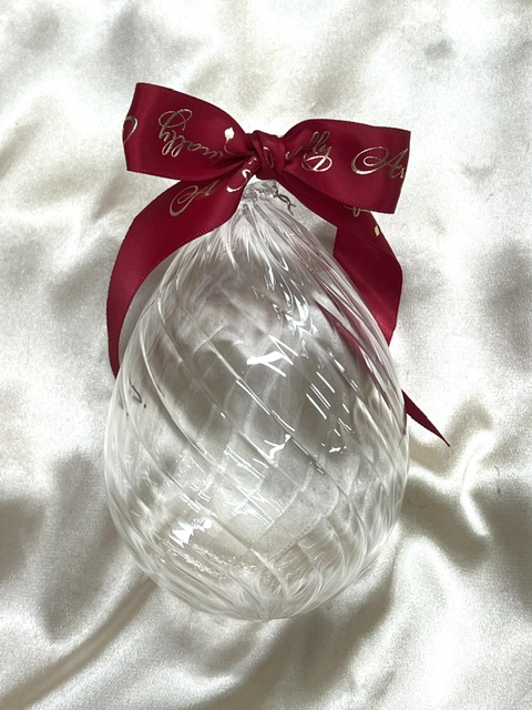 Christmas Ornament (L) ~ Clear / Gold
