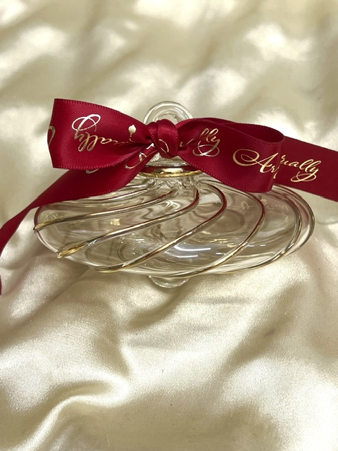 Christmas Ornament (L) ~ Clear / Gold