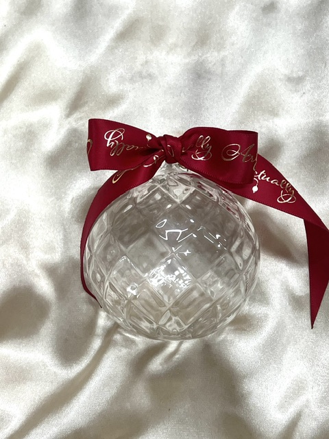 Christmas Ornament (L) ~ Clear / Gold