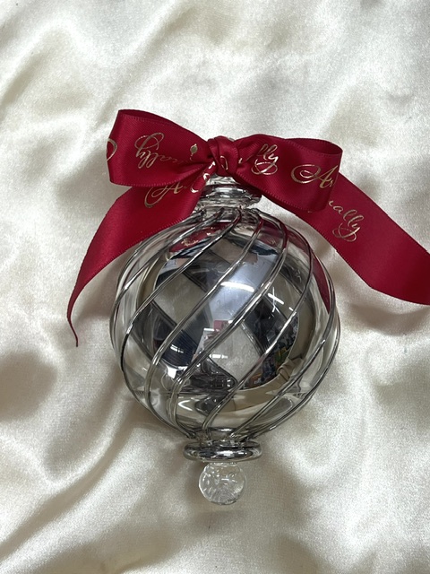 Christmas Ornament (L) ~ Clear / Gold