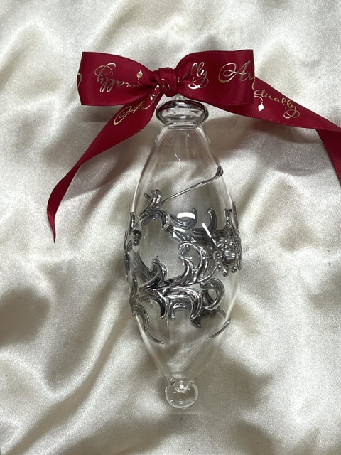 Christmas Ornament (L) ~ Clear / Gold
