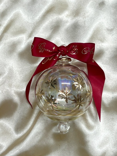 Christmas Ornament (L) ~ Clear / Gold
