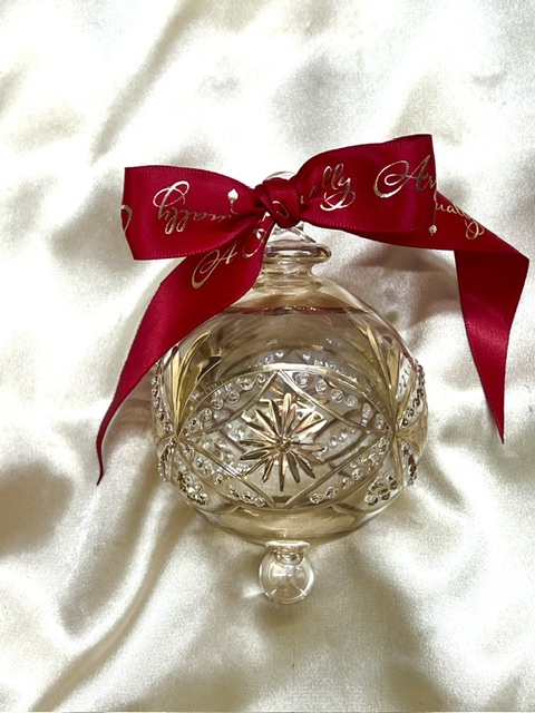 Christmas Ornament (L) ~ Clear / Gold