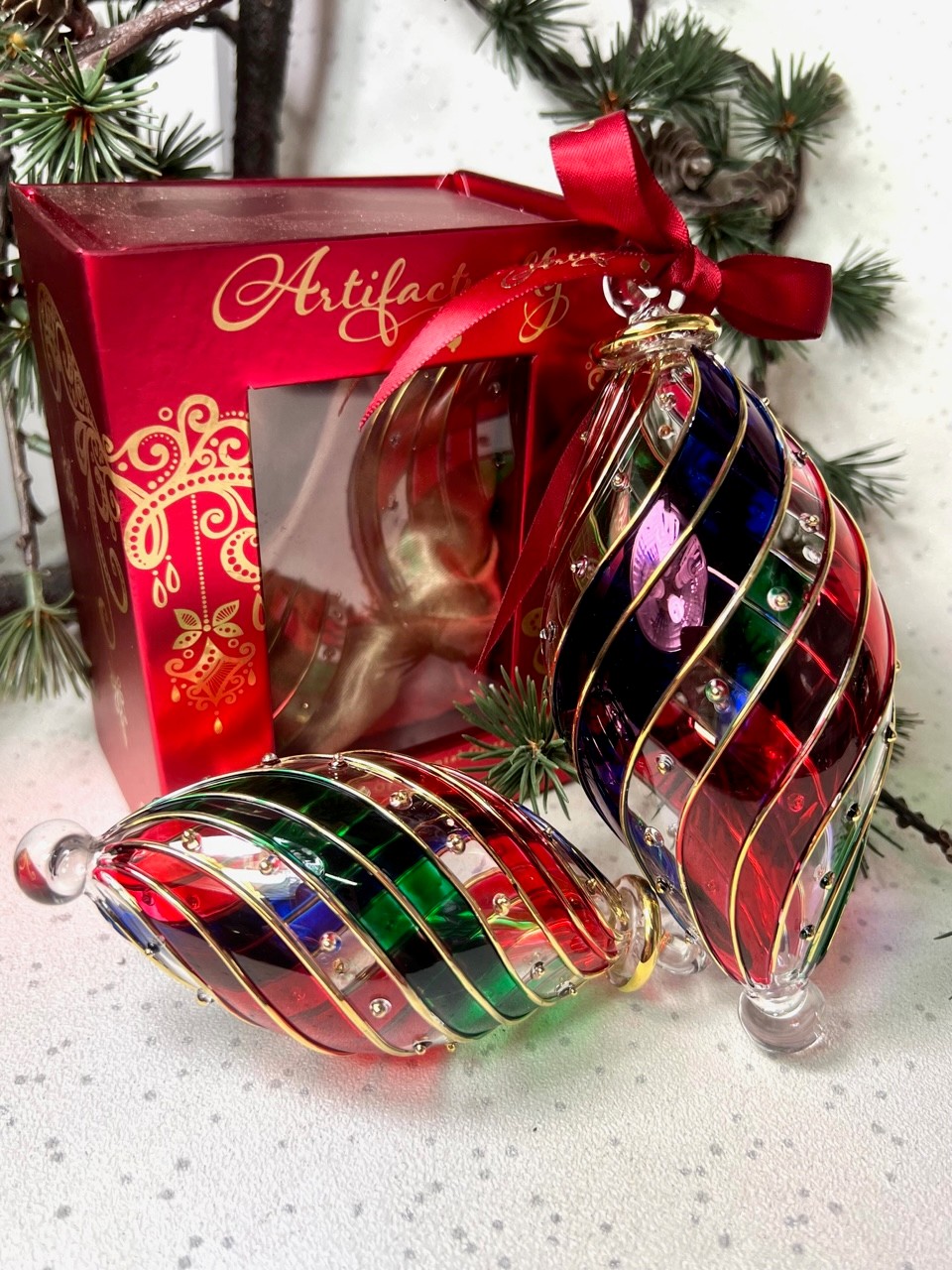 Double Stripes Oblong (M/L) ~ Red/Green/Blue - Image 2