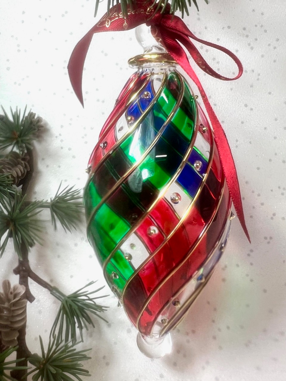Double Stripes Oblong (M/L) ~ Red/Green/Blue