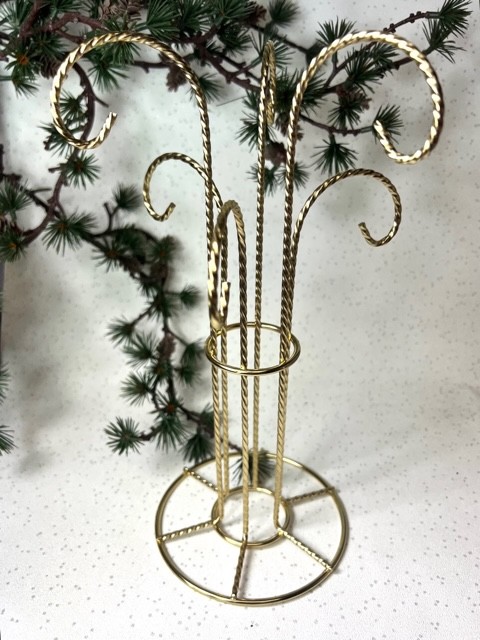 6 Arm Ornament Stand (28cm) ~ Gold - Image 2