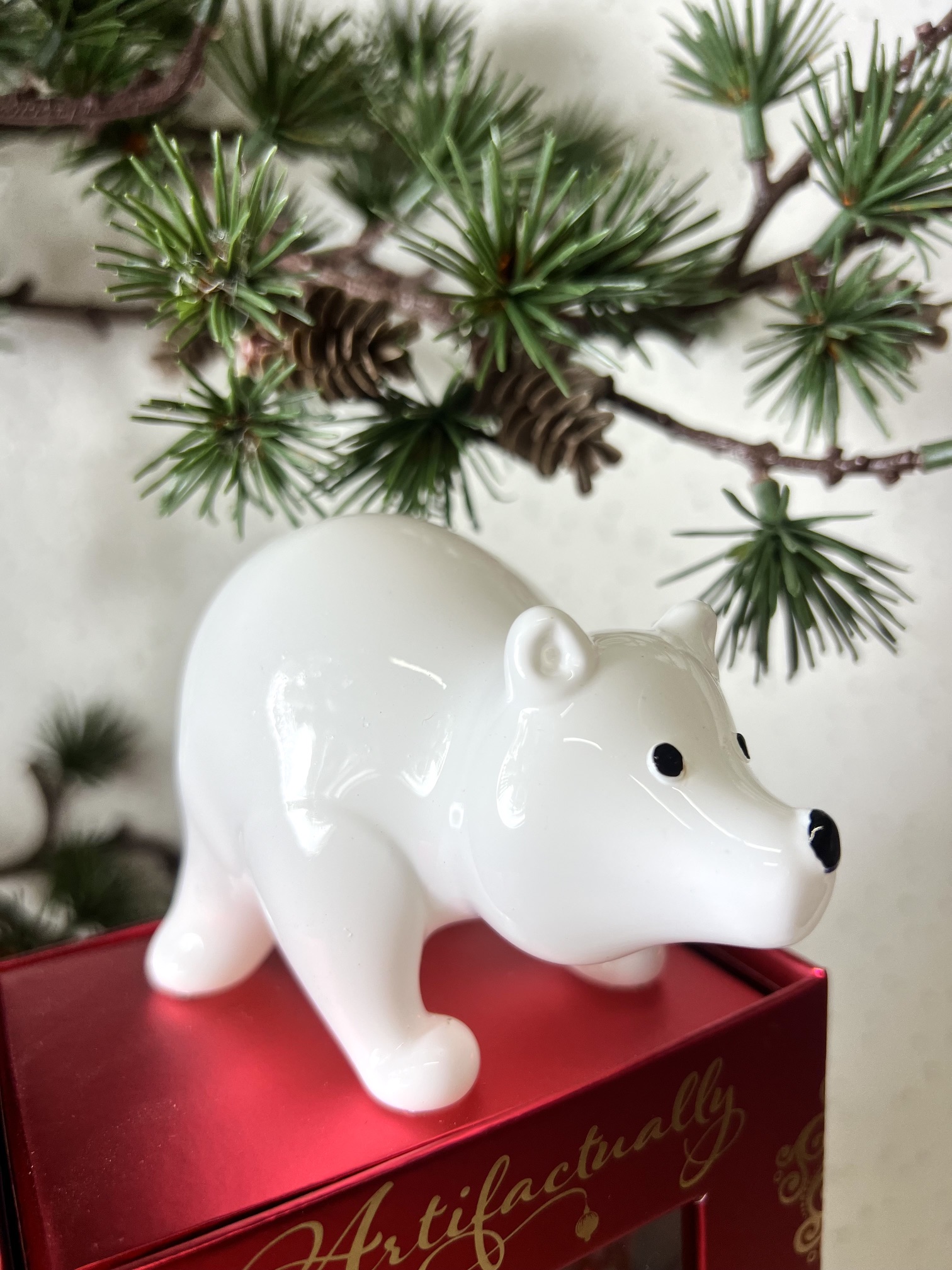 Polar Bear Ornament (L) ~ White