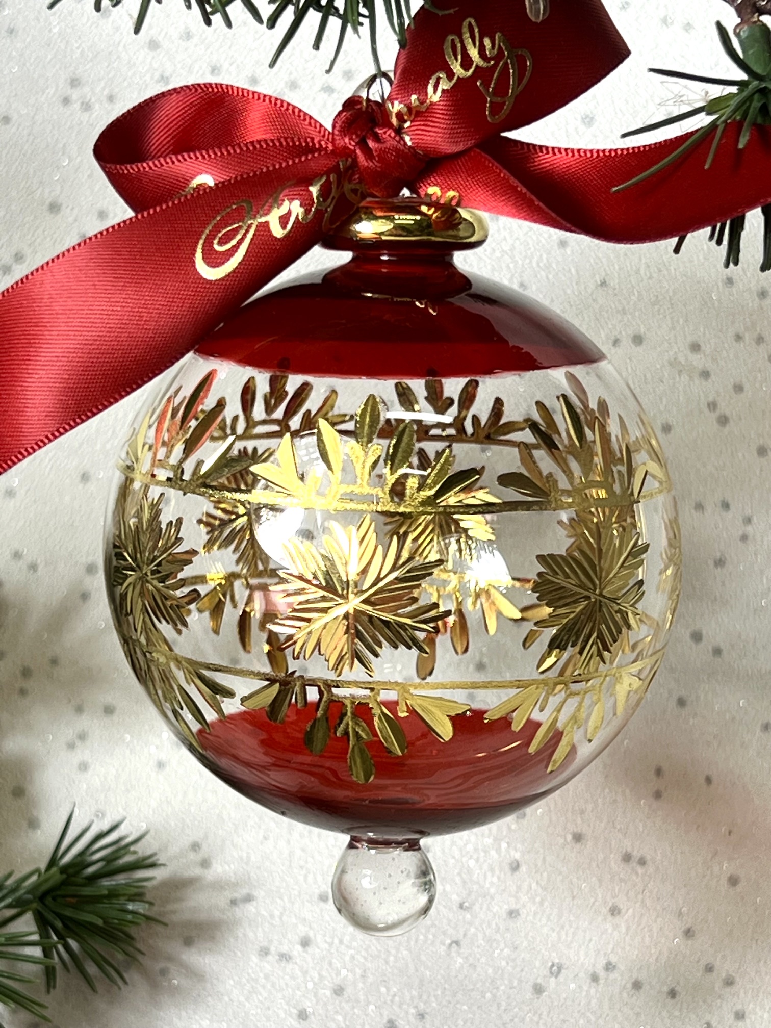 Orion Star Ornament (L) ~ Red