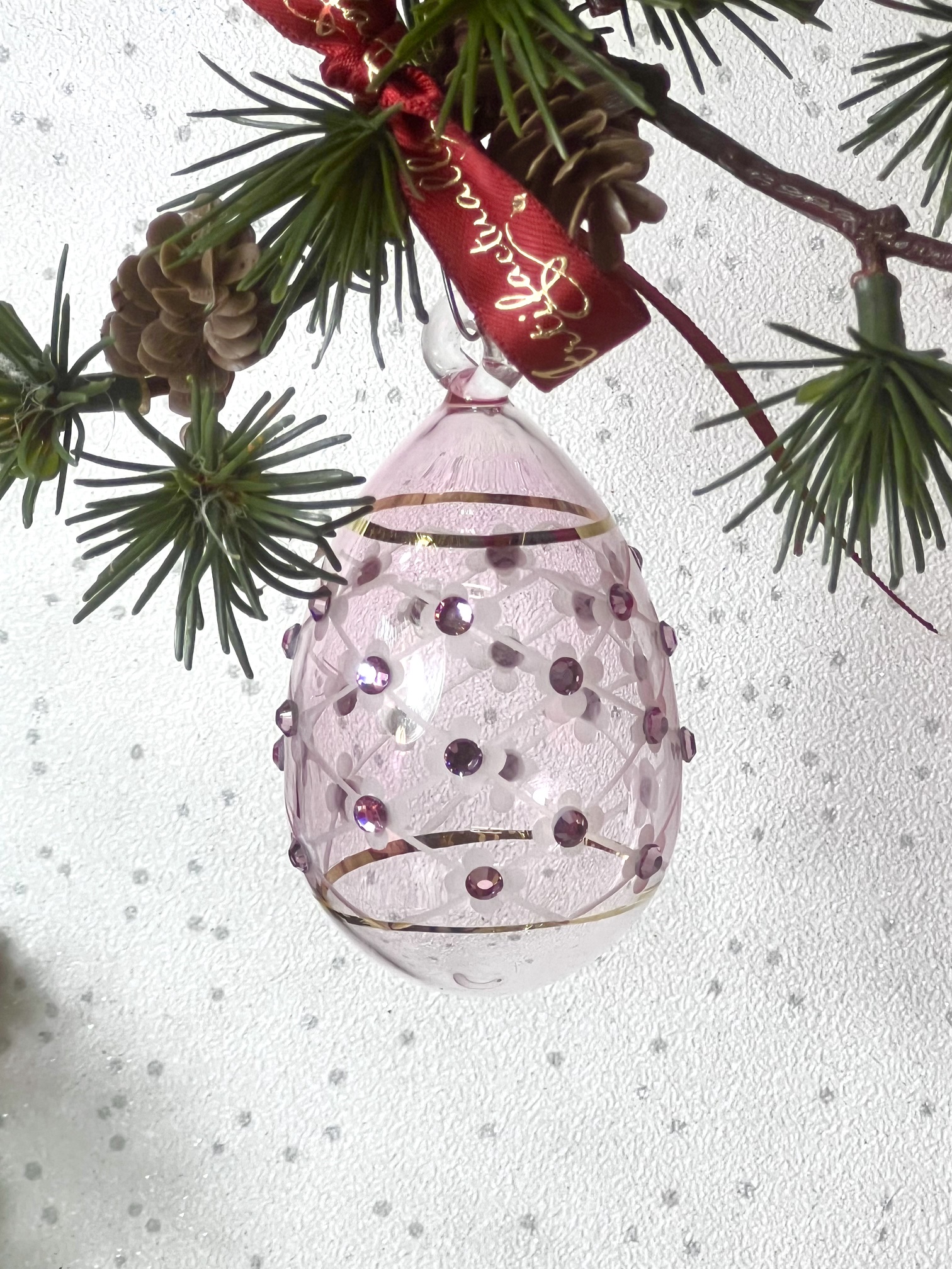 Diamanté Egg (S) ~ Pink