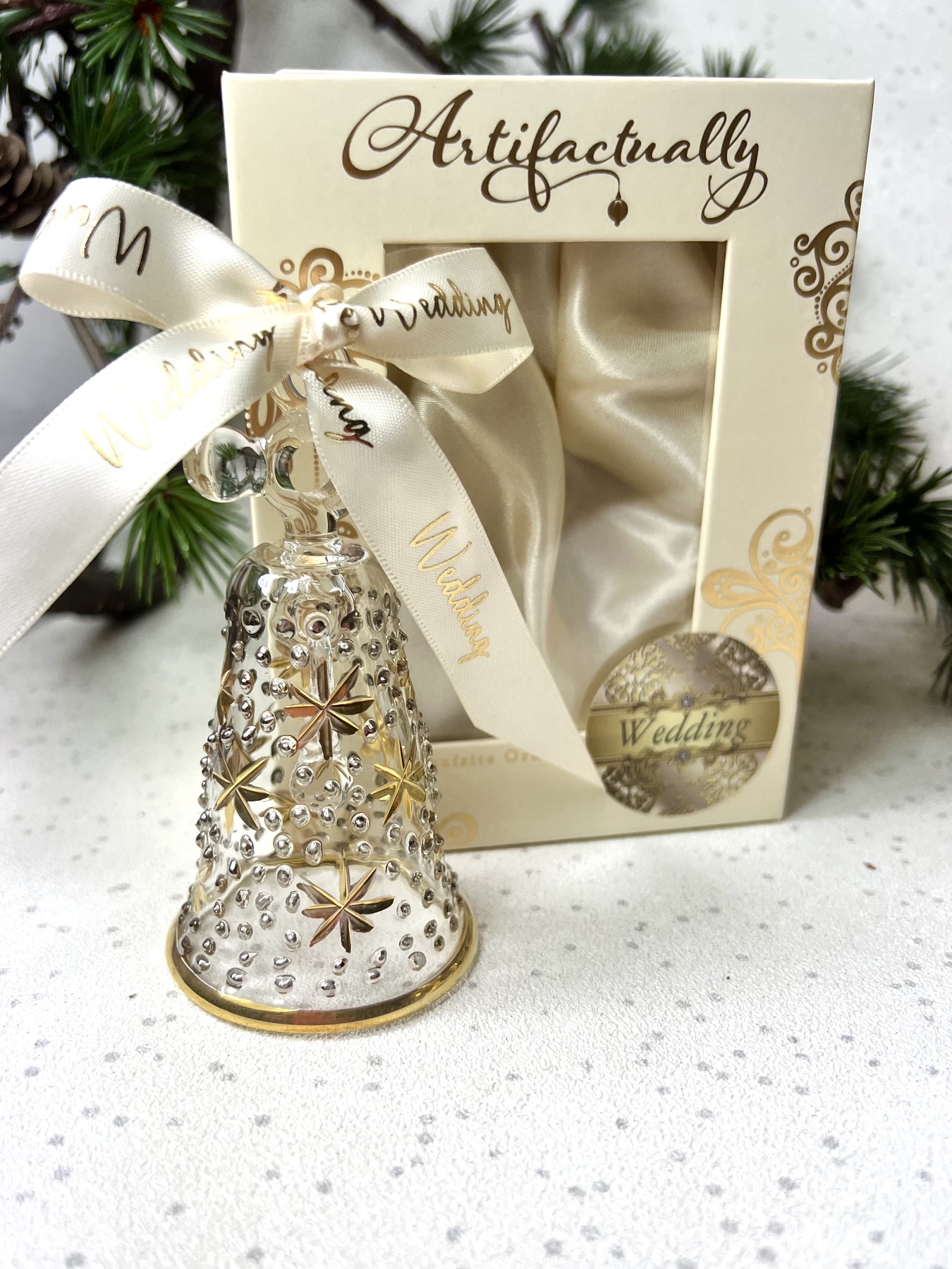 Wedding Star Dot Bell (M) ~ Gold/Silver