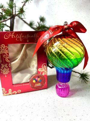 Birthday Rainbow Hot Air Balloon (L) ~ Multi