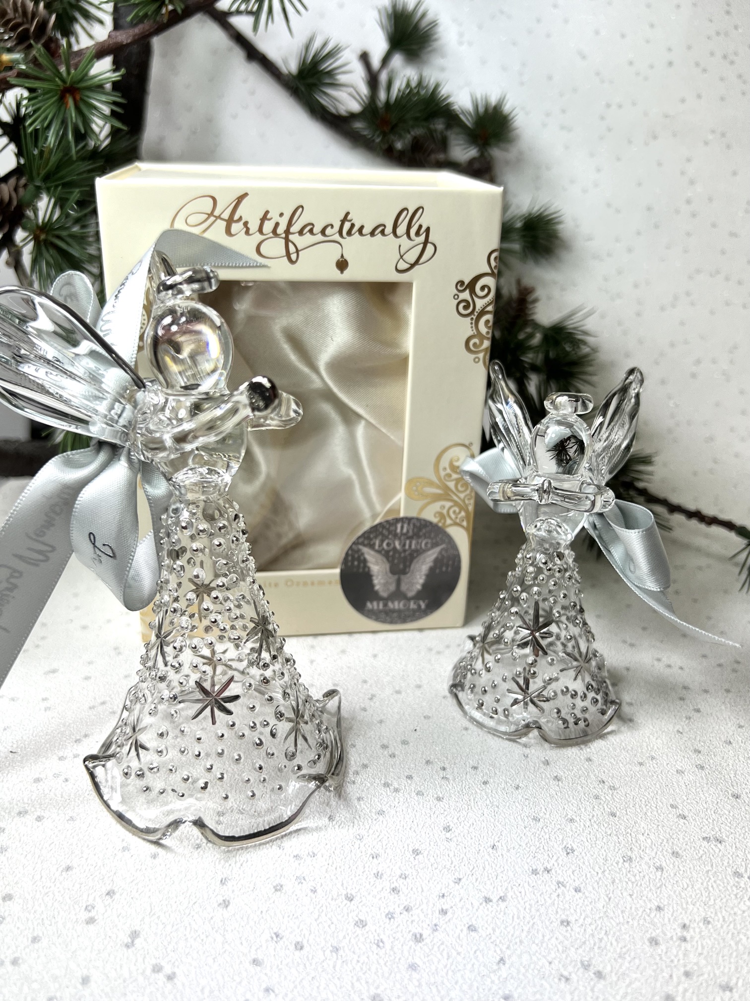 In Loving Memory Stardot Angel (M,L) ~ Clear/Silver