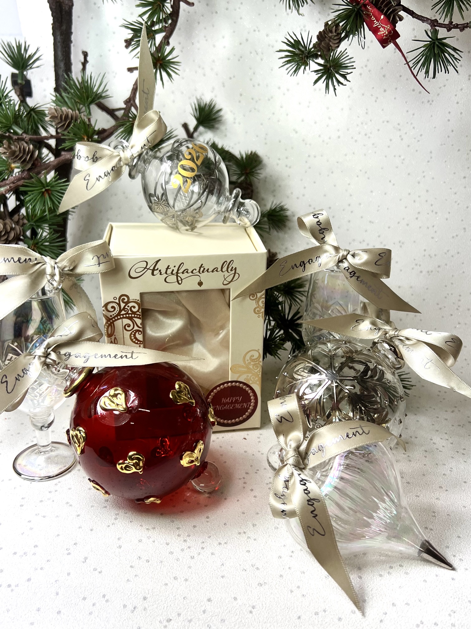Engagement Champagne Glasses (Pair) ~ Clear - Image 4