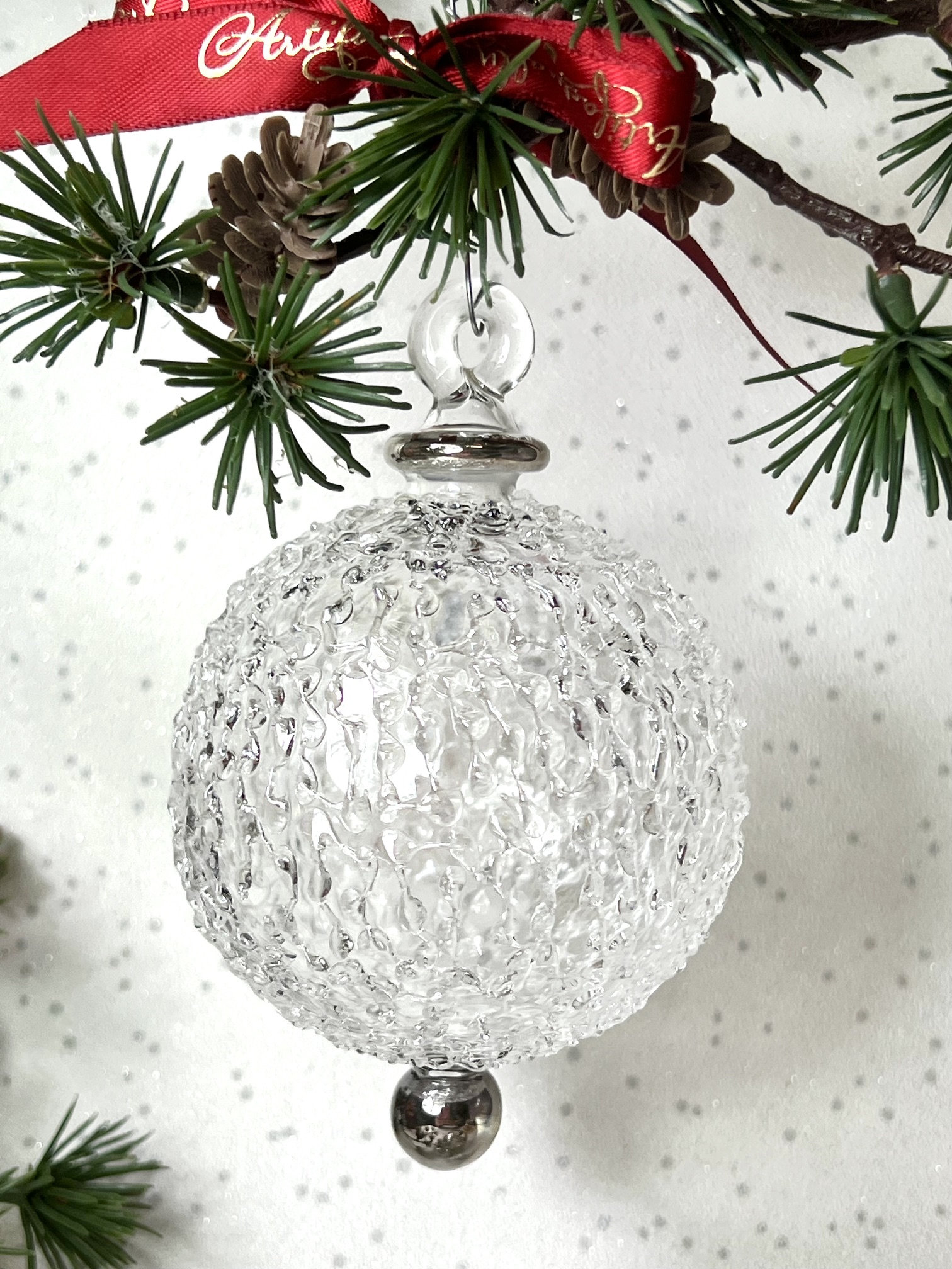Snowball Ornament (XS/S/M/L) ~ Frosty/Silver