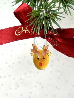 Mini Glass Reindeer Head ~ Brown