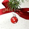 Mini Glass Ornament ~ Red