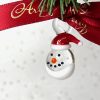 Mini Glass Snowman Head ~ Clear