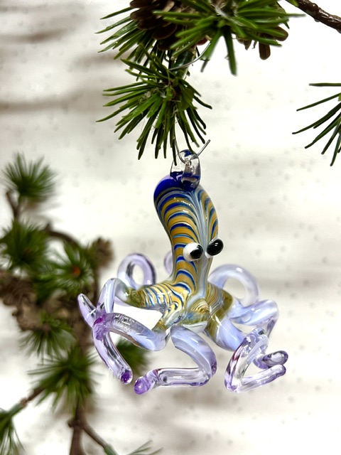 Octopus Ornament (M) ~ Purple