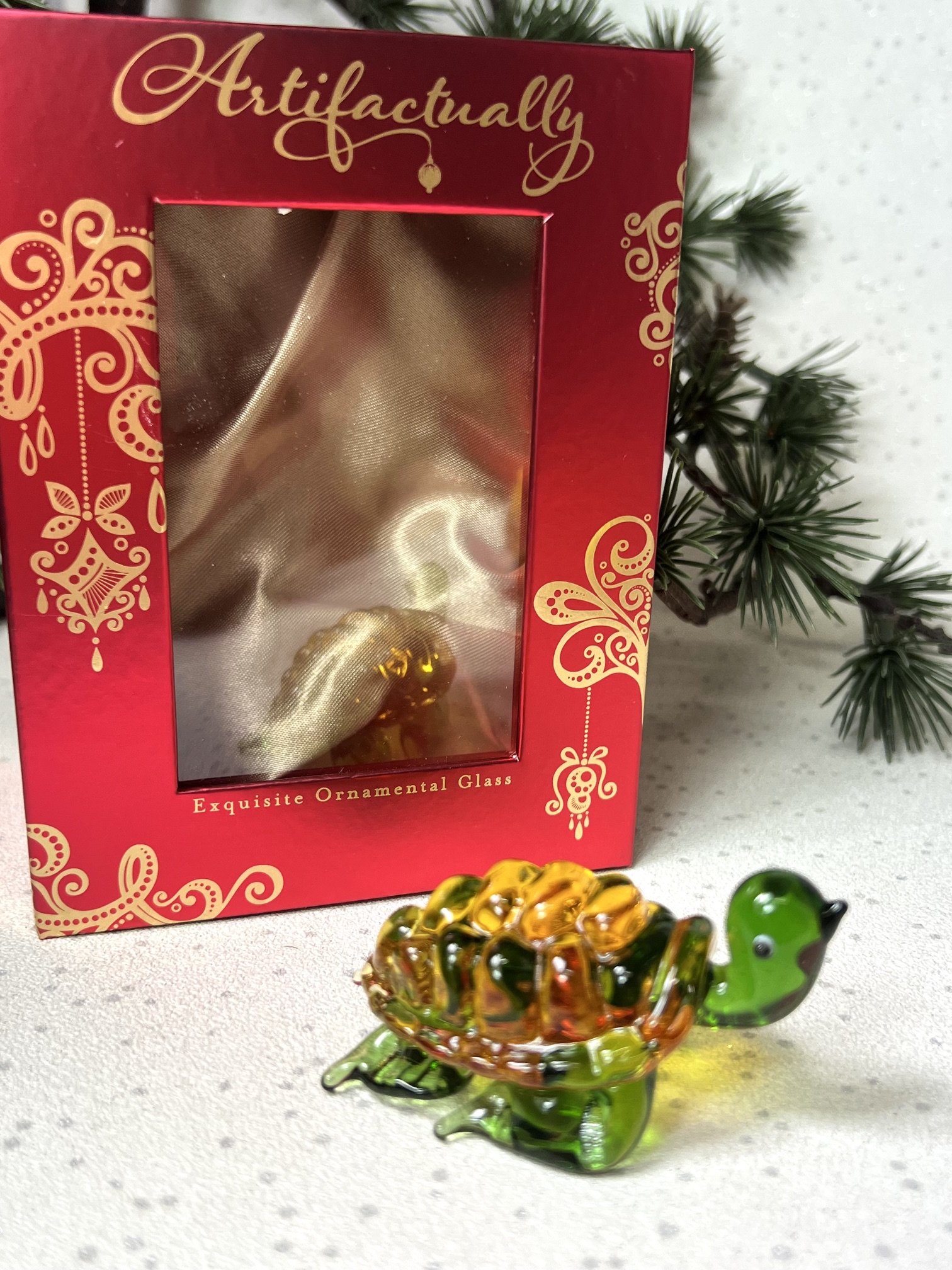 Solid Glass Turtle (S) ~ Green - Image 2