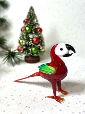 Solid Glass Macaw Parrot (SM) ~ Multi