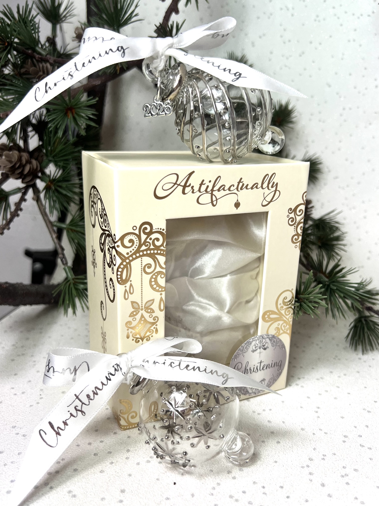 Christening 2026 Starburst Bauble ~ Silver - Image 3