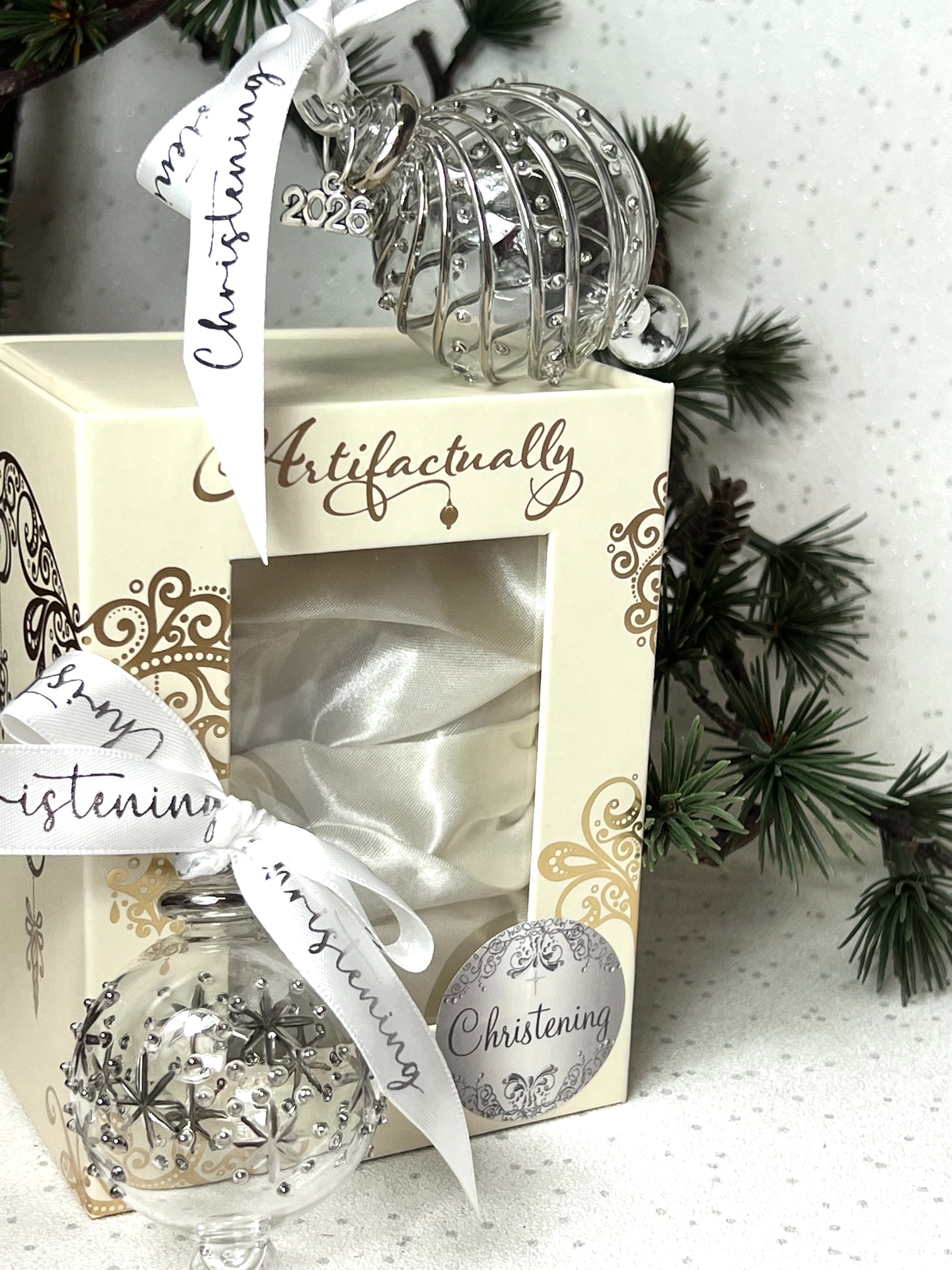 Christening 2026 Starburst Bauble ~ Silver - Image 5