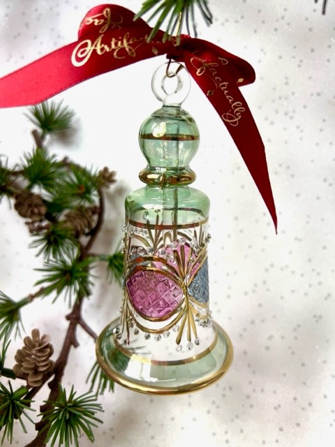 Victorian Swag Bell (L) ~ Green/Pink/Blue
