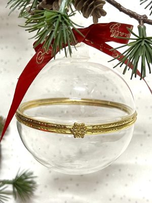 Opening Bauble (L) ~ Clear/Gold