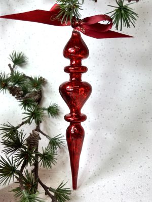 Victorian Spire Ornament (L) ~ Red