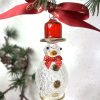 Frosty Snowman Bowler Hat (M)~ Red