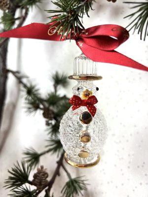 Frosty Snowman Bowler Hat (M) ~ Clear