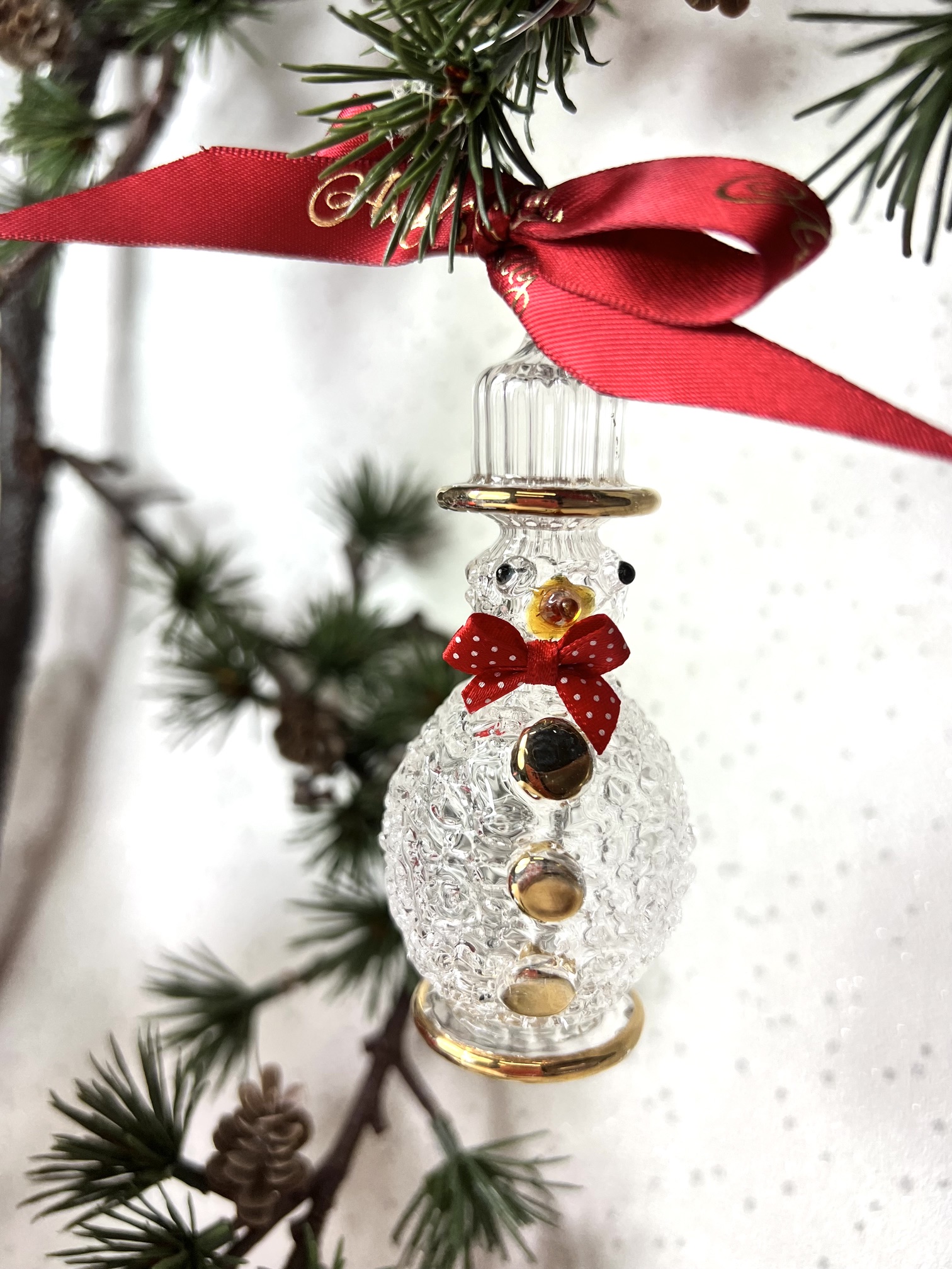 Frosty Snowman Bowler Hat (M) ~ Clear
