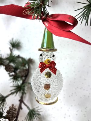 Frosty Snowman Pointy Hat (M) ~ Green