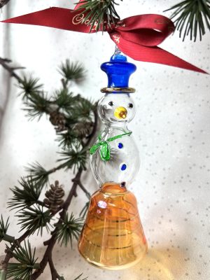 Classic Snowman (L) ~ blue/green/amber