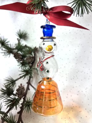 Classic Snowman (L) ~ blue/red/amber