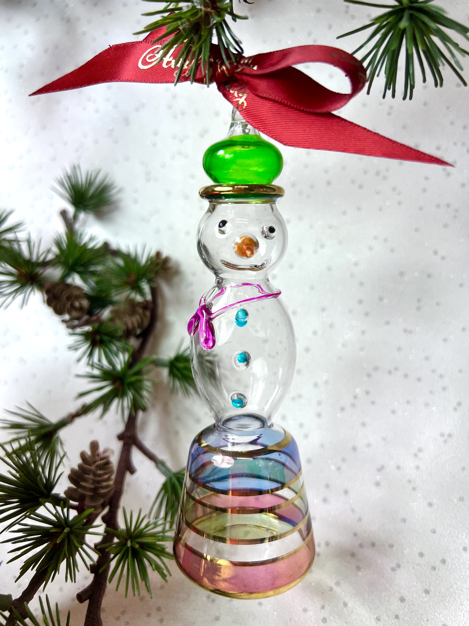 Classic Snowman (L) ~ green/red/blue