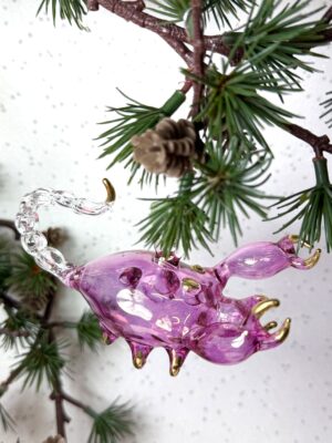 Glass Scorpion Ornament ~ Pink